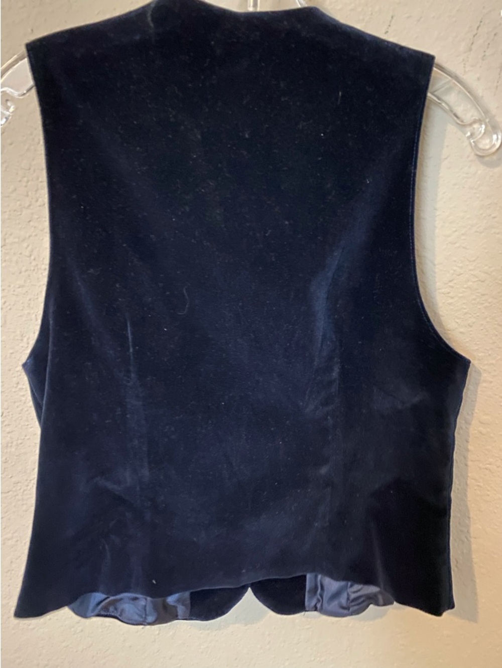 Pendleton Blue Velvet Button Front Vest - Picture 2 of 8
